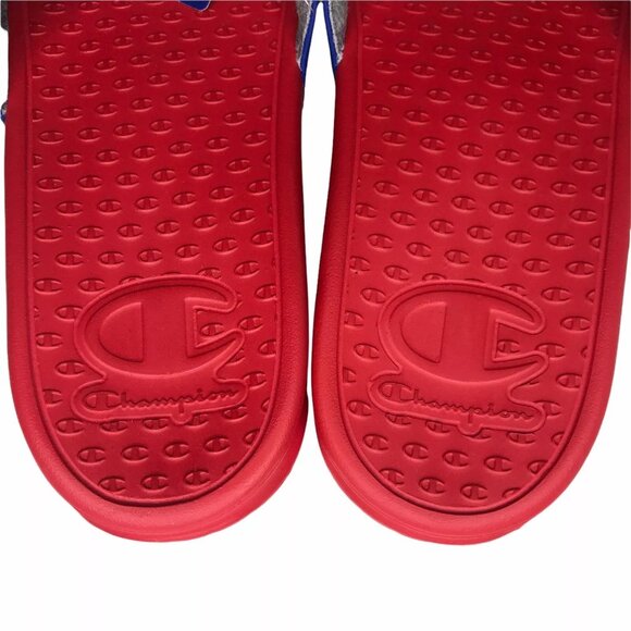 Champion Men's Slide Sandals Size 9-11 Royal Blue-Red Lightweight & Comfortable - Picture 6 of 12